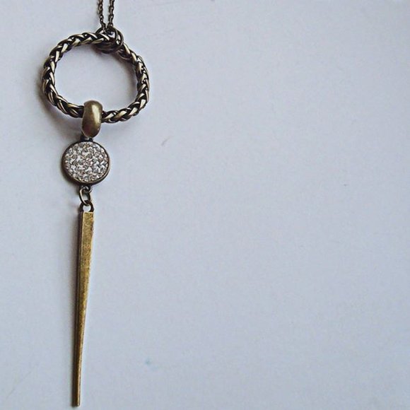 Hand Made - Vintage Bronze Crystal Necklace - Picture 3 of 3